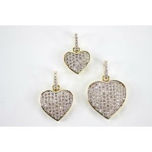 10K Yellow Gold Heart Pendant - 3 Sizes Available